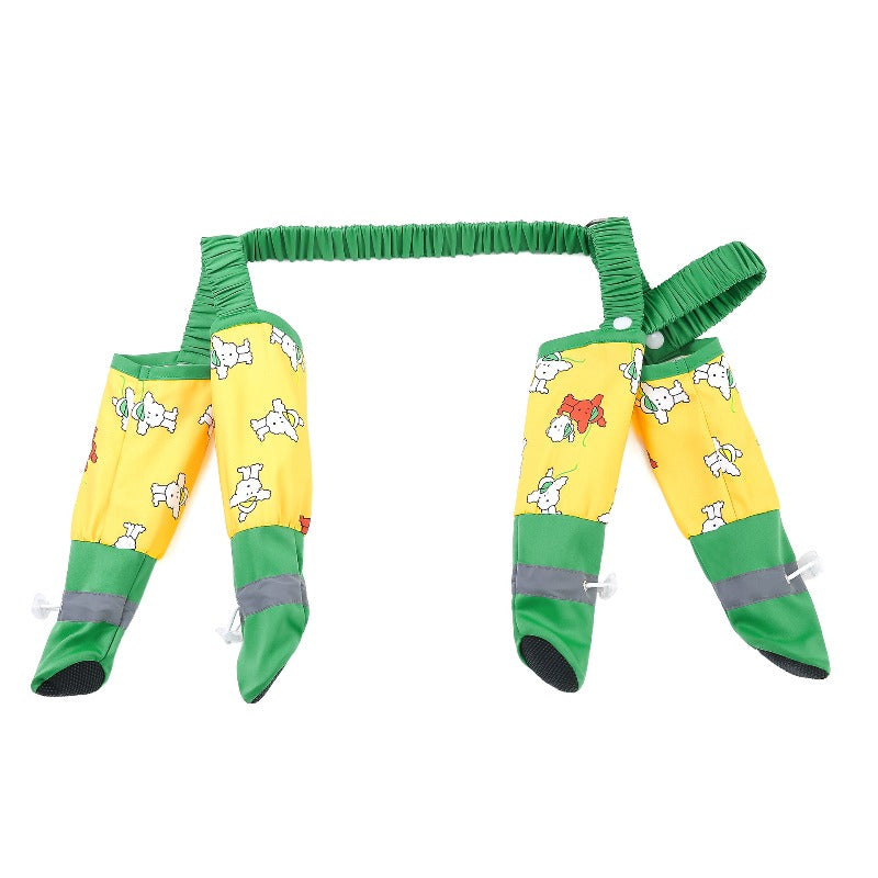 Stay-On Suspender Dog Boots – Waterproof Pet Rain Boots with Adjustable Straps