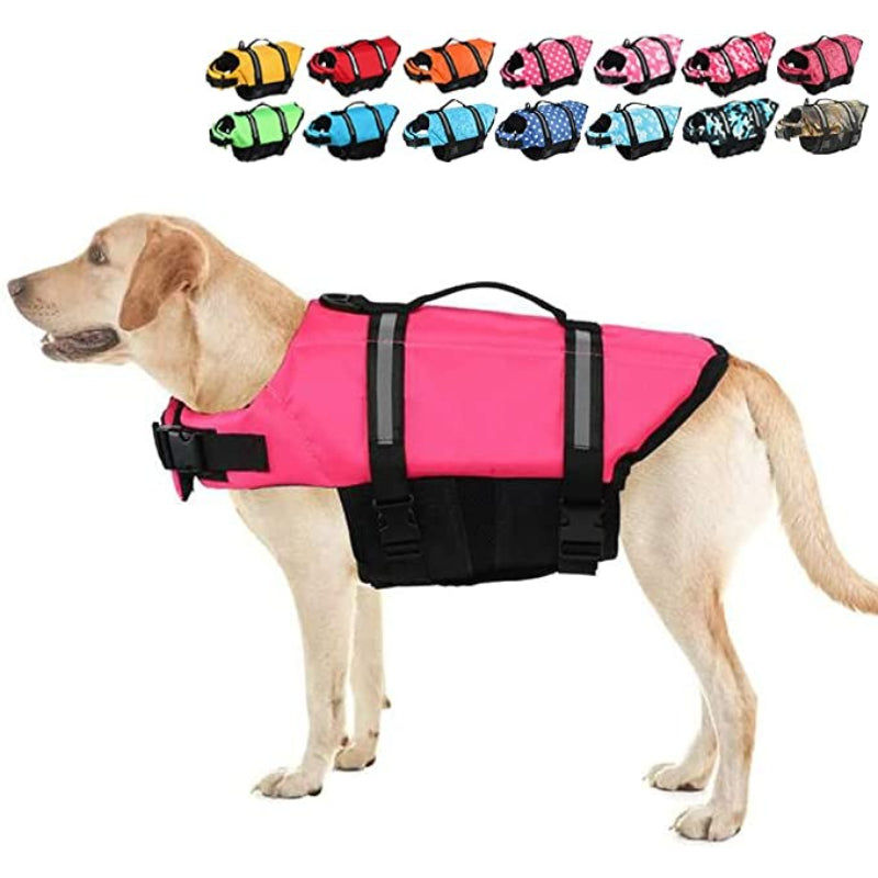 High-Buoyancy Dog Life Vest – Reflective Safety Flotation Jacket for Boating & Swimming