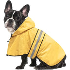 Waterproof Dog Raincoat for Small Breeds – Adjustable Hooded Jacket with Reflective Strip