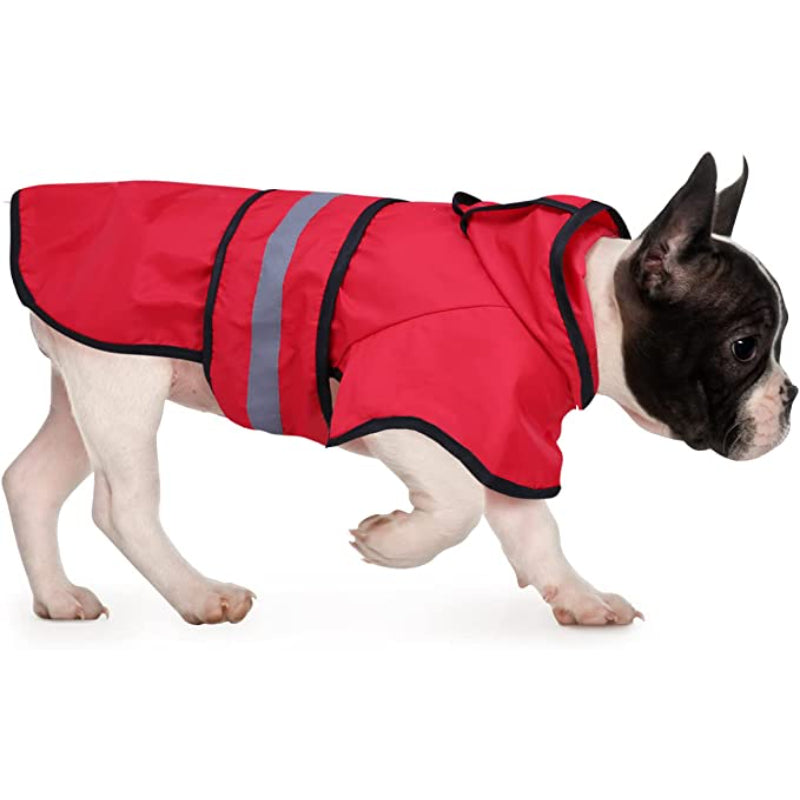 Hooded Dog Rain Poncho – Waterproof, Reflective & Adjustable for Puppies & Small to Large Dogs