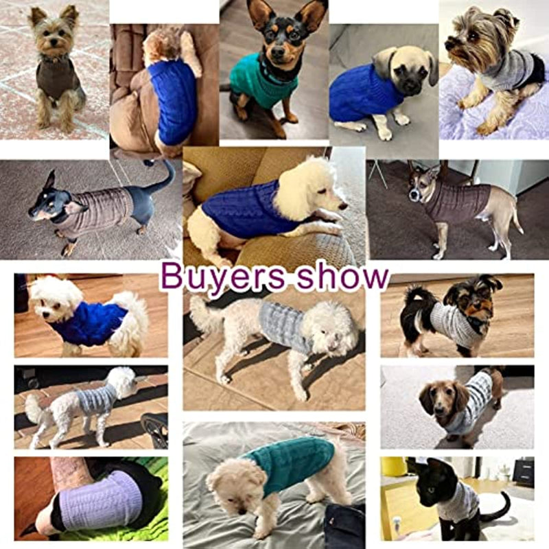 Small Dog Knitted Sweater – Soft Acrylic Winter Dog Sweatshirt for Chilly Days
