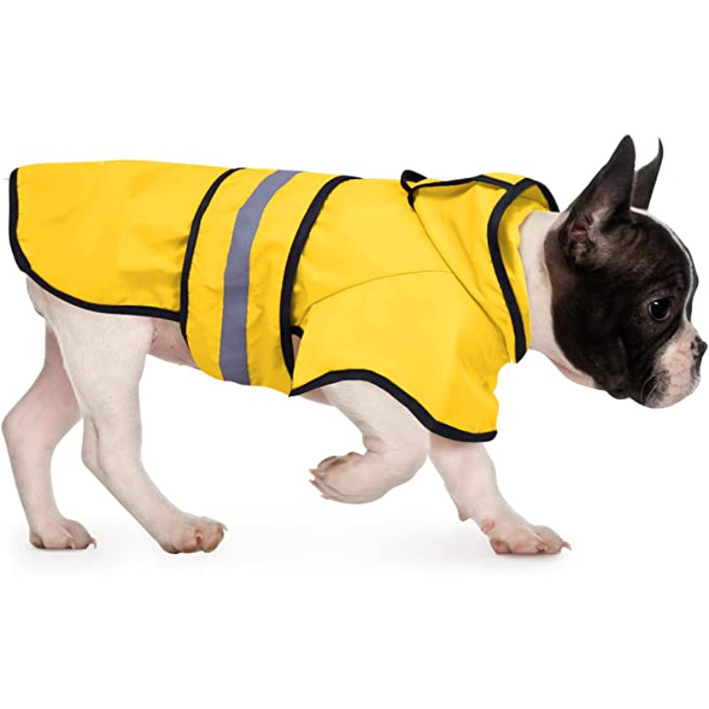 Hooded Dog Rain Poncho – Waterproof, Reflective & Adjustable for Puppies & Small to Large Dogs