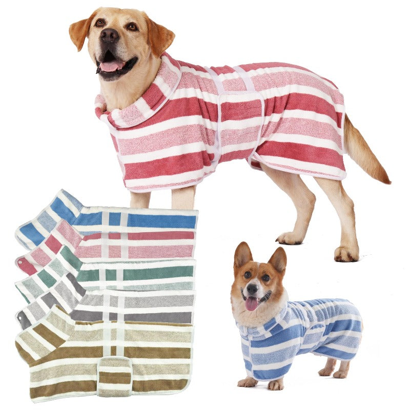 Super Absorbent Dog Bathrobe – Quick-Dry, Adjustable & Cozy