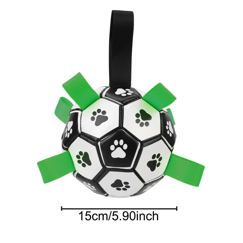 Dog Ball Toy with Integrated Pull Ropes — Durable Chew & Tug Toy for Active Dogs