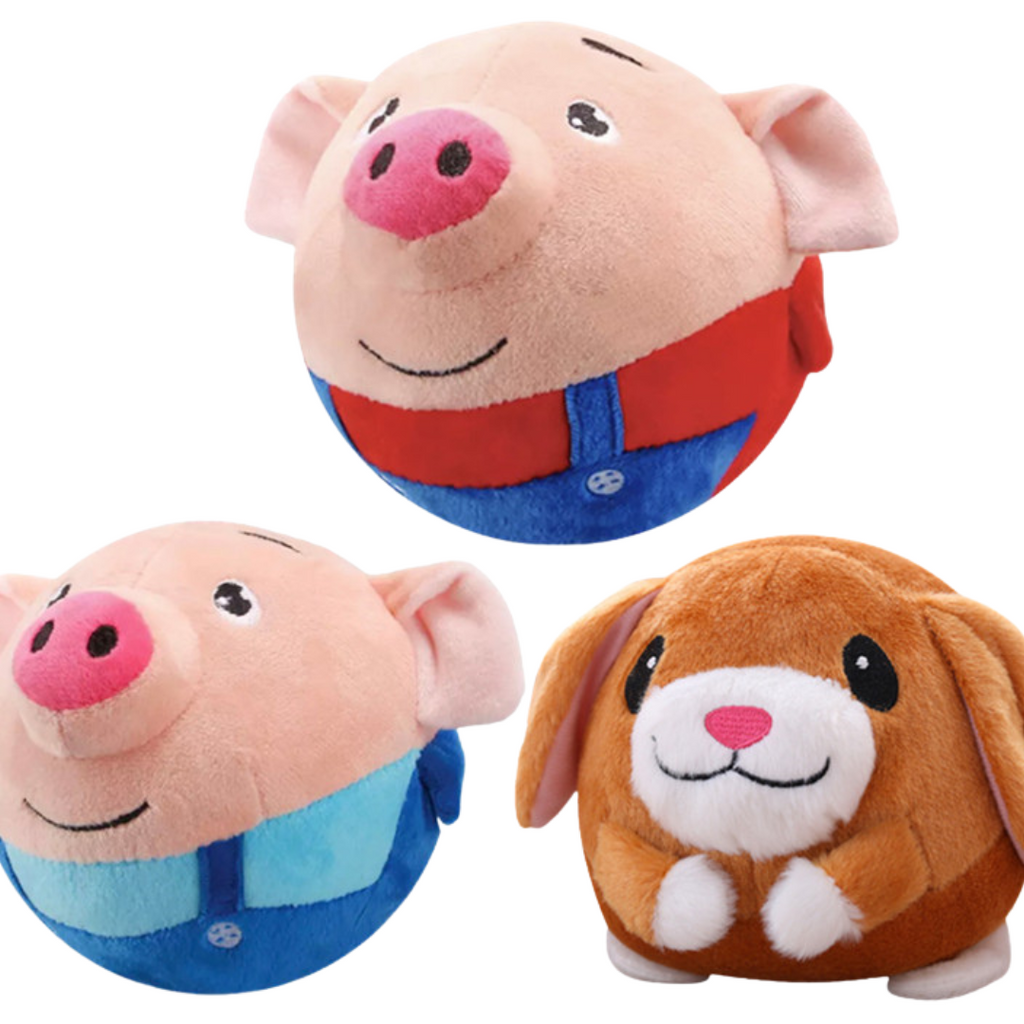 Jumping Pig Interactive Dog Toy – Bouncing Plush Toy for Mental Stimulation & Fun