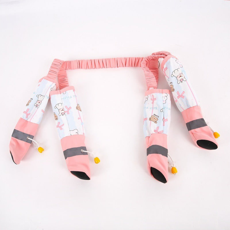 Stay-On Suspender Dog Boots – Waterproof Pet Rain Boots with Adjustable Straps