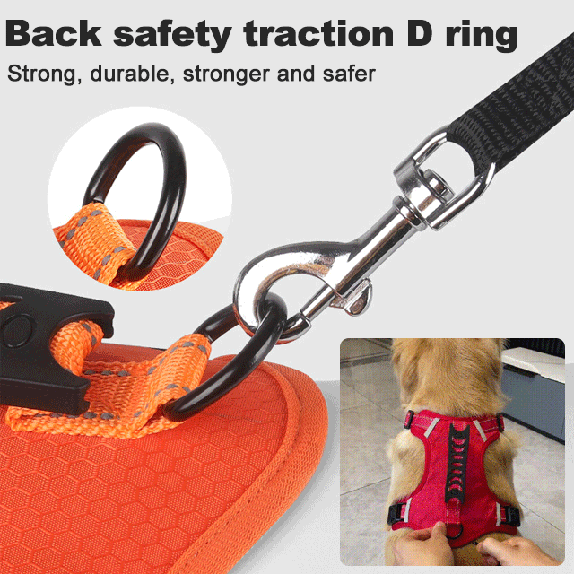 🐶 No-Pull Dog Harness – Breathable, Safe & Escape-Proof for Small to Large Dogs