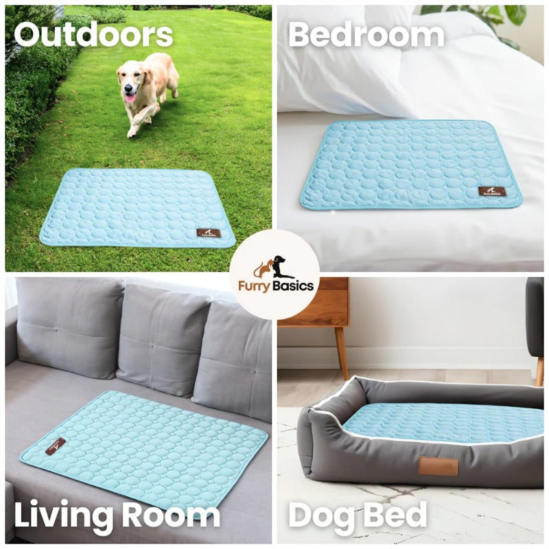 Portable Pet Cooling Mat – No Gel, No Freezing, Instant Relief in Seconds