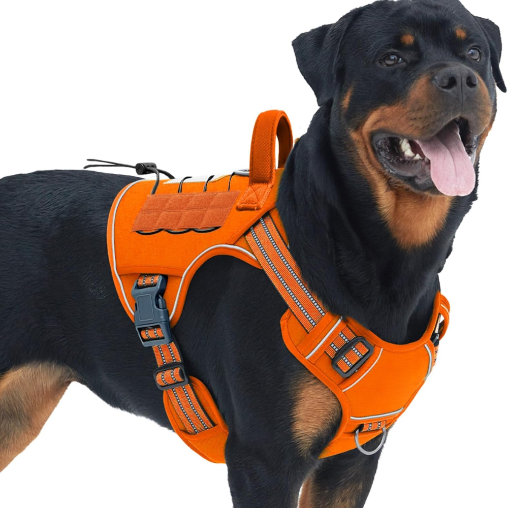 Tactical No-Pull Dog Harness — Adjustable Reflective Vest for Training & Walking