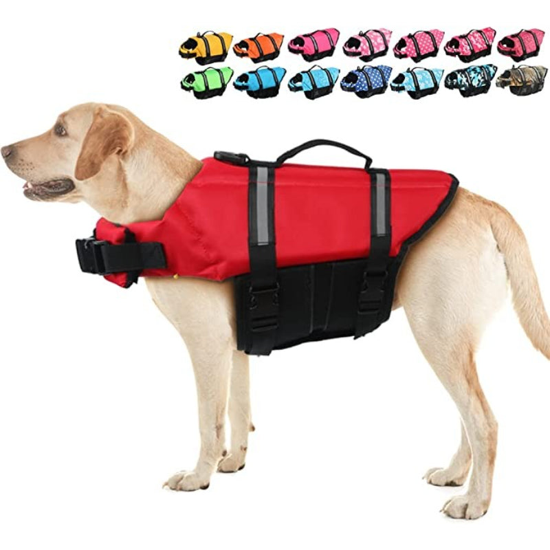 High-Buoyancy Dog Life Vest – Reflective Safety Flotation Jacket for Boating & Swimming