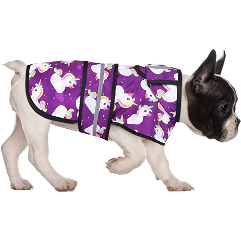 Hooded Dog Rain Poncho – Waterproof, Reflective & Adjustable for Puppies & Small to Large Dogs