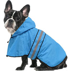 Waterproof Dog Raincoat for Small Breeds – Adjustable Hooded Jacket with Reflective Strip