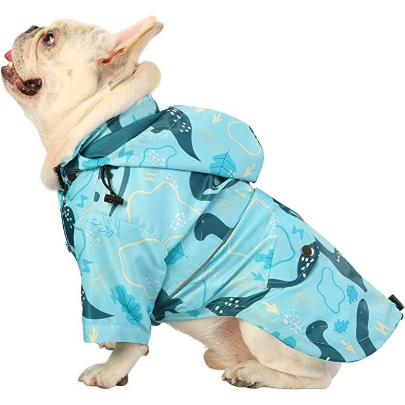 Dog Raincoat with Hood – Waterproof Double-Layer Zip Jacket for Small to Extra Large Dogs (Yellow, XL)