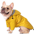 Dog Raincoat with Hood – Waterproof Double-Layer Zip Jacket for Small to Extra Large Dogs (Yellow, XL)