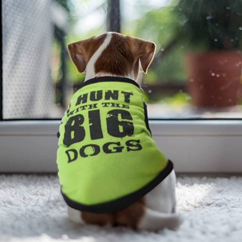8-Piece Dog T-Shirt Set – Funny Letter Prints, Stylish Summer Outfits for Small Breeds