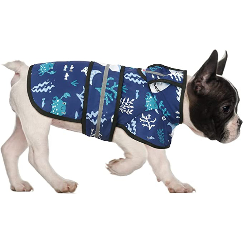 Hooded Dog Rain Poncho – Waterproof, Reflective & Adjustable for Puppies & Small to Large Dogs
