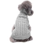 Small Dog Knitted Sweater – Soft Acrylic Winter Dog Sweatshirt for Chilly Days
