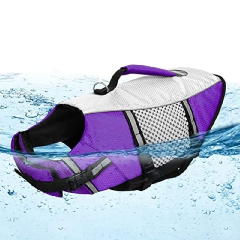Dog Life Jacket – Lightweight, High-Visibility Swimming Vest with Lift Handle & Leash Ring (Blue, X-Small)