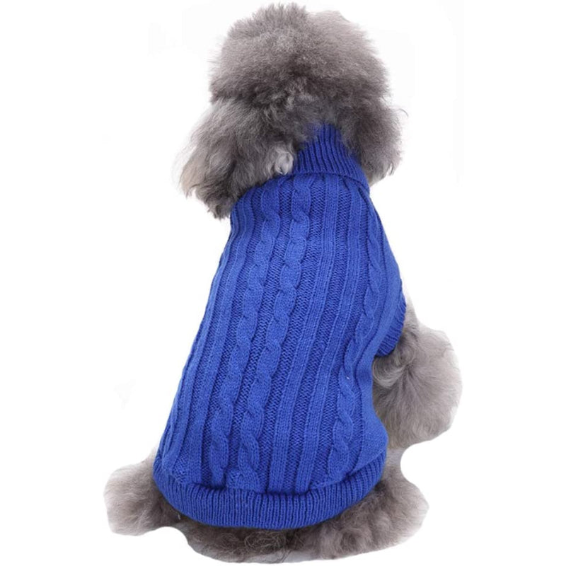 Small Dog Knitted Sweater – Soft Acrylic Winter Dog Sweatshirt for Chilly Days