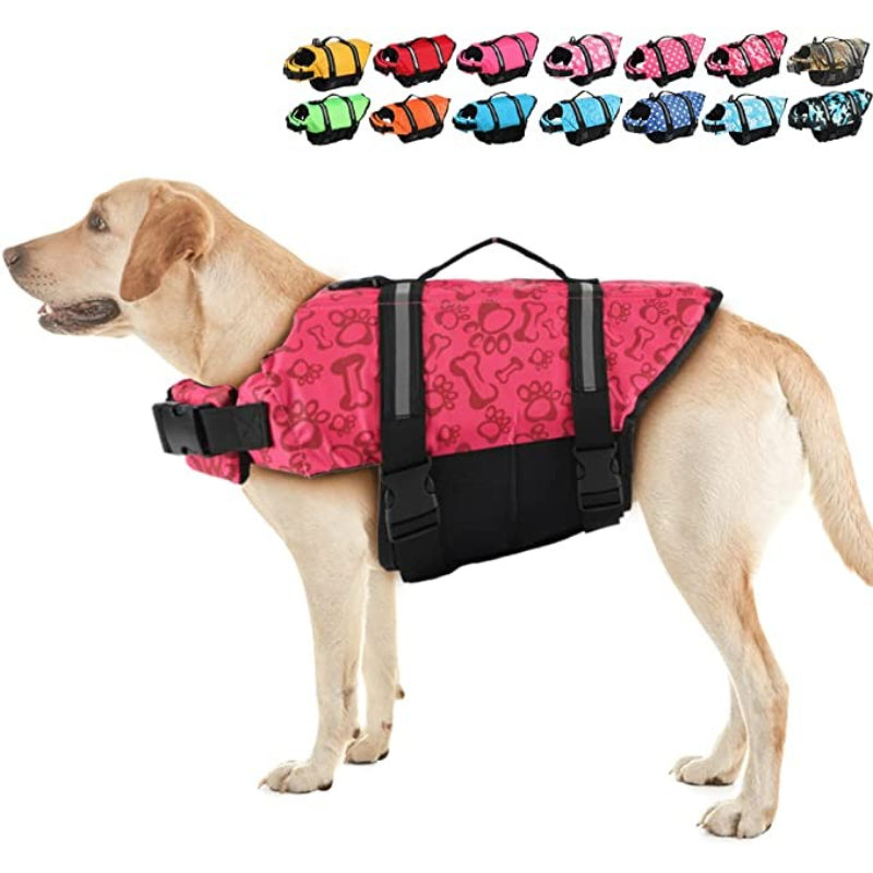 High-Buoyancy Dog Life Vest – Reflective Safety Flotation Jacket for Boating & Swimming