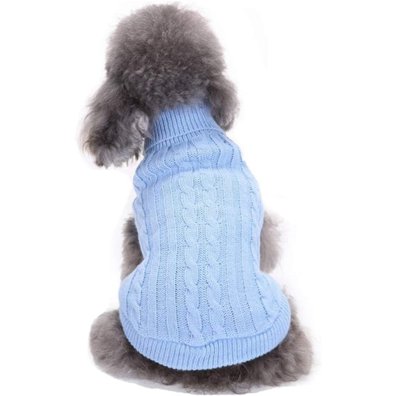 Small Dog Knitted Sweater – Soft Acrylic Winter Dog Sweatshirt for Chilly Days