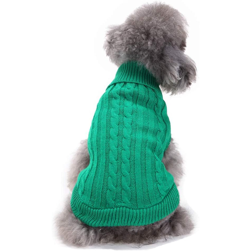 Small Dog Knitted Sweater – Soft Acrylic Winter Dog Sweatshirt for Chilly Days