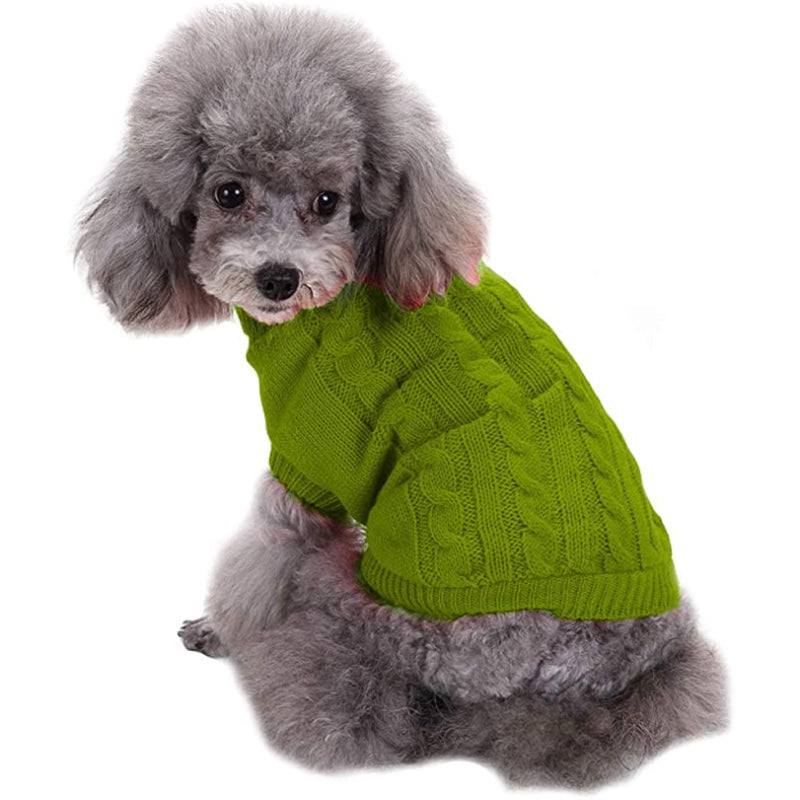 Small Dog Knitted Sweater – Soft Acrylic Winter Dog Sweatshirt for Chilly Days