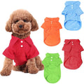 4-Piece Dog T-Shirt Set – Breathable Puppy Sweatshirts, Cute Pet Outfit Coats for Small to Medium Dogs
