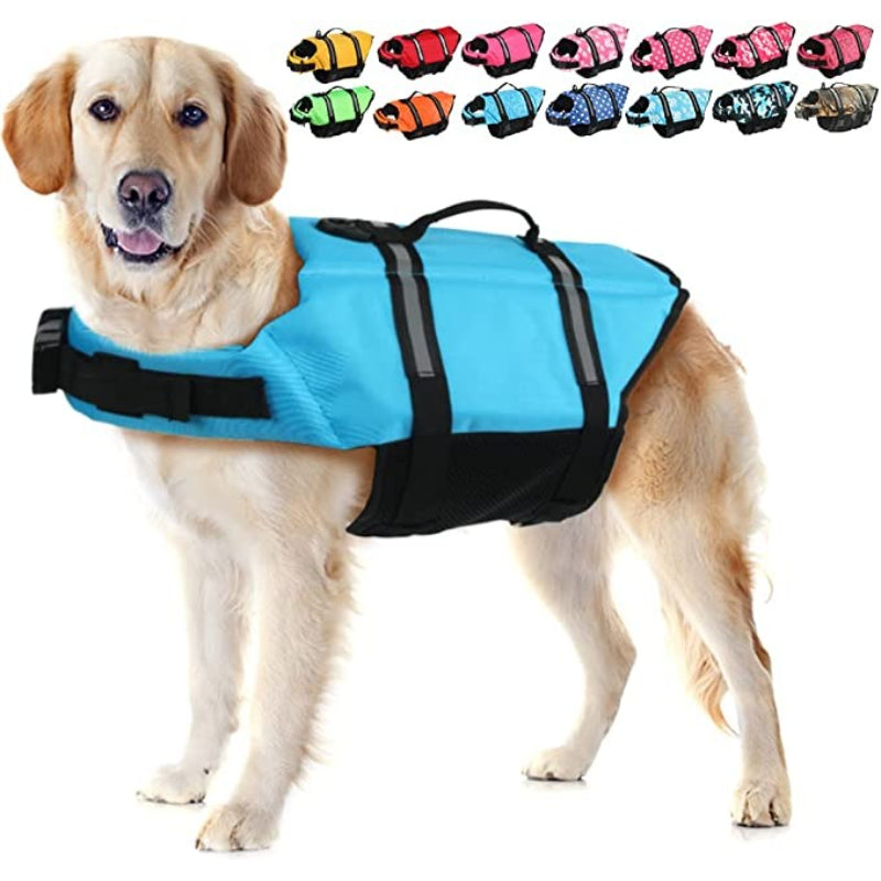 High-Buoyancy Dog Life Vest – Reflective Safety Flotation Jacket for Boating & Swimming