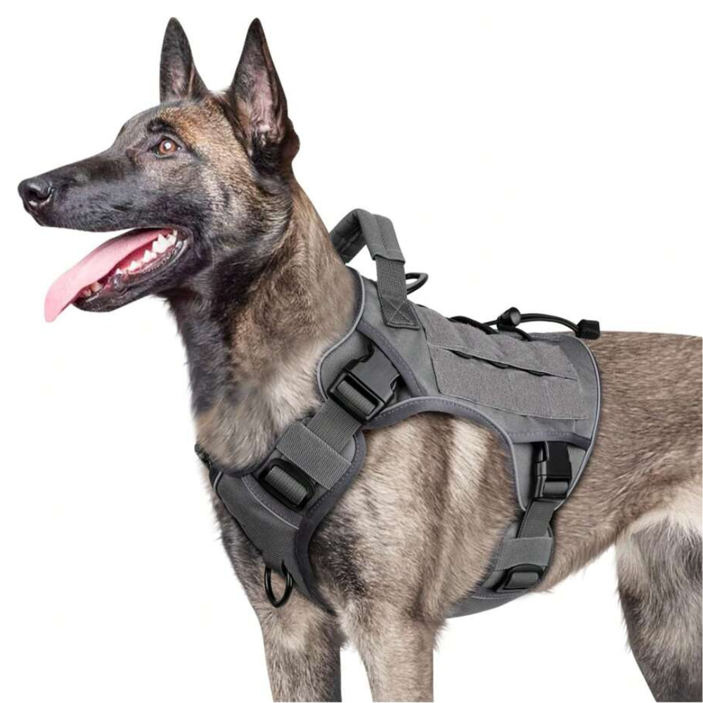 Adjustable Tactical Dog Harness with Top Handle – Heavy-Duty No-Pull Vest for Large Dogs