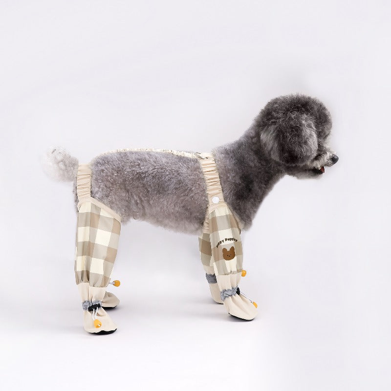 Stay-On Suspender Dog Boots – Waterproof Pet Rain Boots with Adjustable Straps