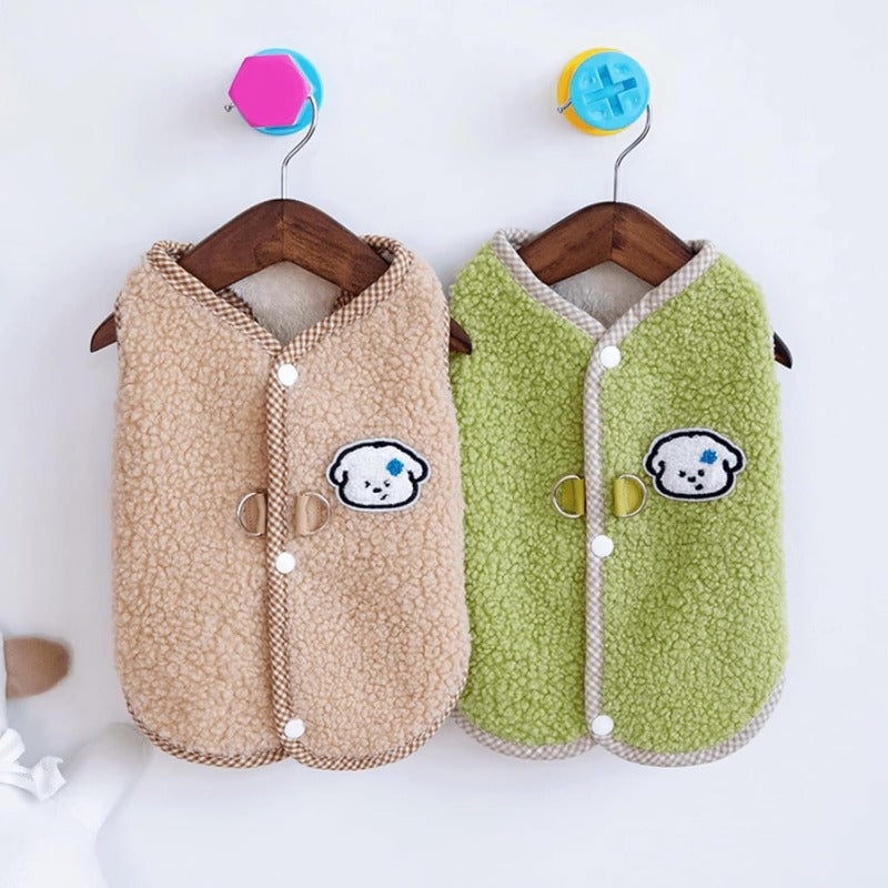 Cozy Warm Fleece Pet Outfit – Soft Coral Fleece Dog & Cat Sweater