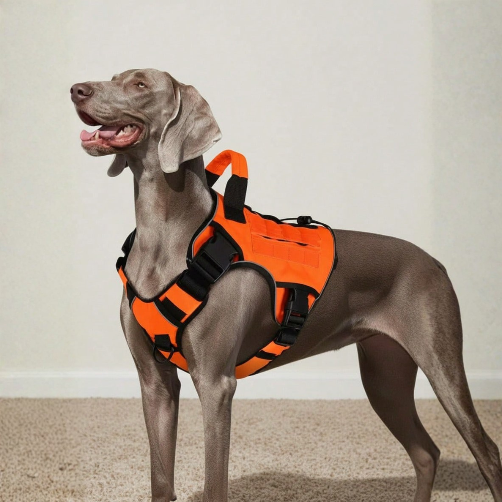 Adjustable Tactical Dog Harness with Top Handle – Heavy-Duty No-Pull Vest for Large Dogs