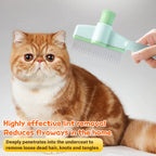 🔥 Self-Cleaning Pet Flea Comb & Grooming Brush for Dogs & Cats