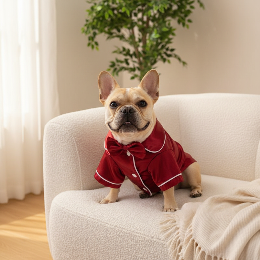 Glossy Pet Pajama Costume Outfit for Small Dogs & Cats