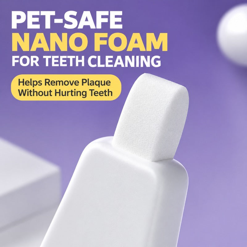 Nano Sponge Pet Tooth Cleaner – Disposable Dental Wipes for Dogs & Cats