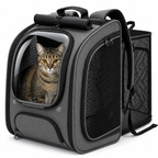 3D Ergonomic Pet Backpack Carrier – Comfortable, Ventilated & Secure for Cats & Small Dogs