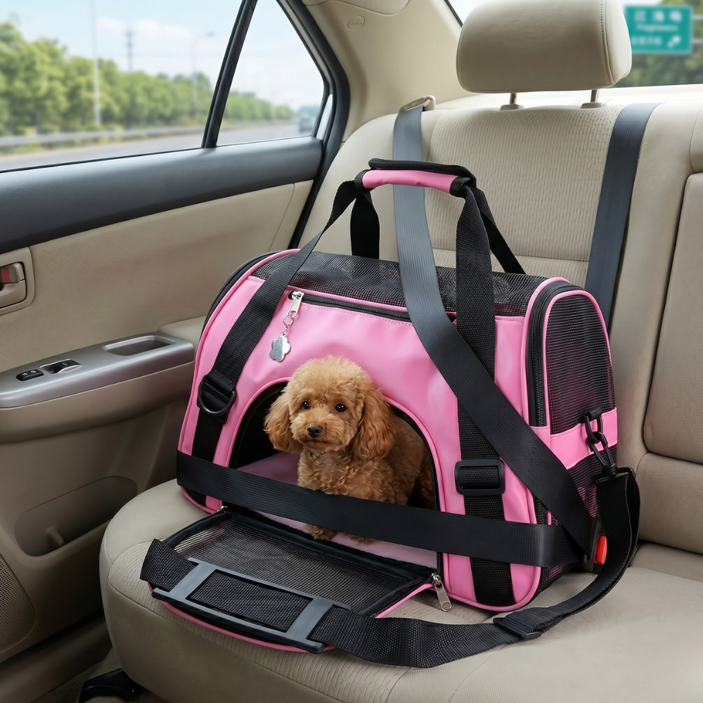 Foldable Airline-Approved Soft-Sided Pet Carrier Bag for Cats & Small Dogs