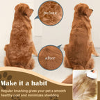 2-in-1 Deshedding Pet Comb for Dogs & Cats — Gentle Detangling & Grooming