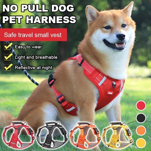 🐶 No-Pull Dog Harness – Breathable, Safe & Escape-Proof for Small to Large Dogs