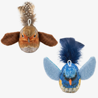 2-Pack Realistic Feathered Bird Cat Toys with Chirping Sound – Interactive Plush for Cats