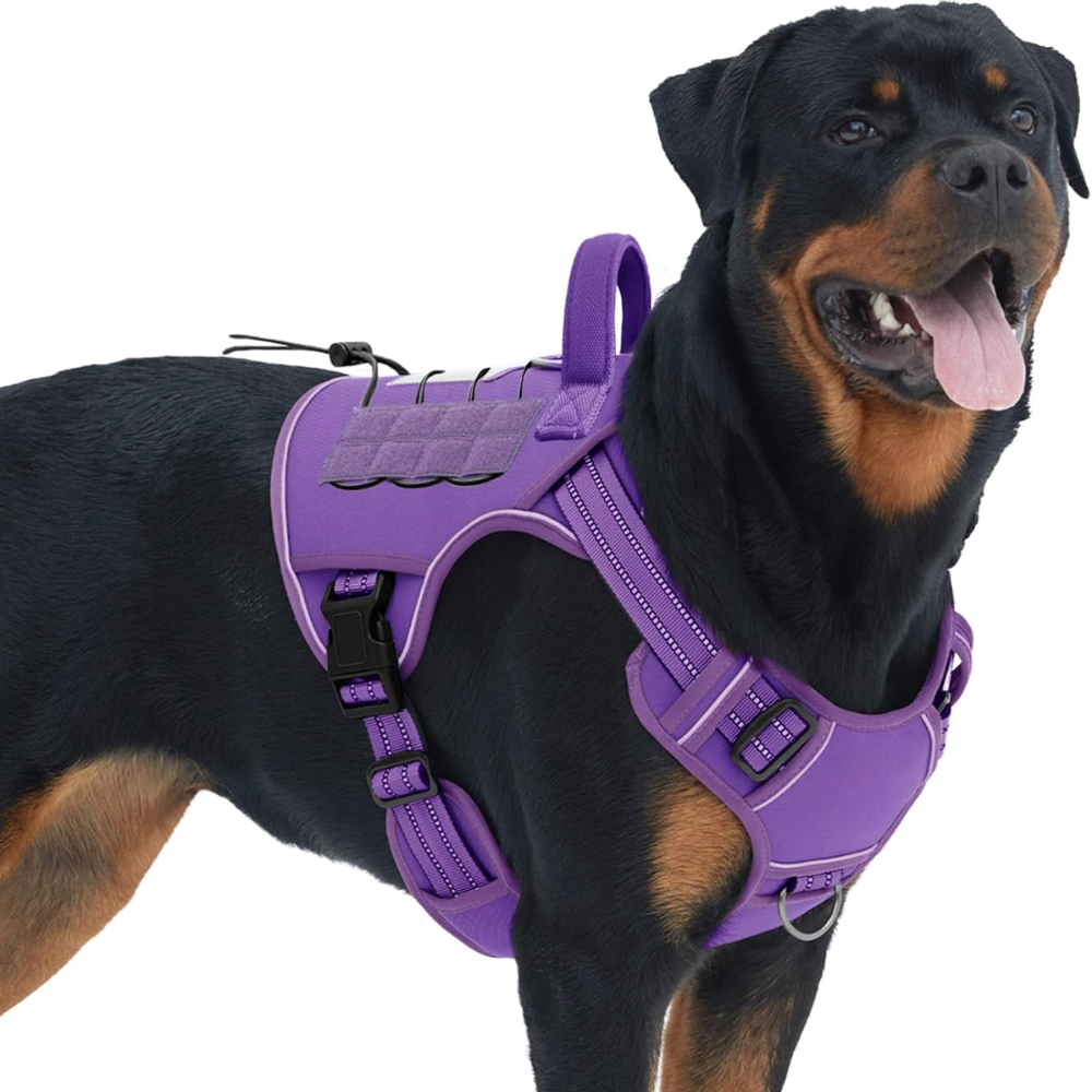 Tactical No-Pull Dog Harness — Adjustable Reflective Vest for Training & Walking