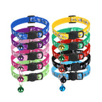 10-Pack Adjustable Pet Collars with Bell – Lightweight & Easy-Fit for Small Dogs & Cats