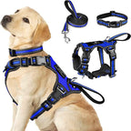 3-in-1 Reflective Dog Harness Set — No-Pull Harness, Collar & Leash for Puppies & Small Dogs