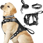 3-in-1 Reflective Dog Harness Set — No-Pull Harness, Collar & Leash for Puppies & Small Dogs