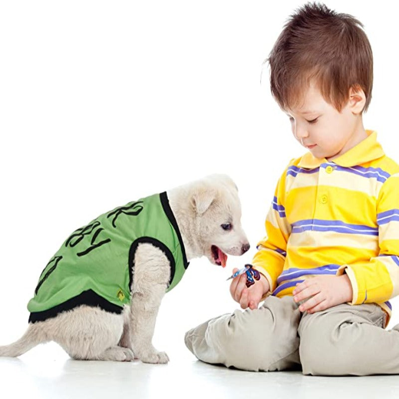 8-Piece Dog T-Shirt Set – Funny Letter Prints, Stylish Summer Outfits for Small Breeds