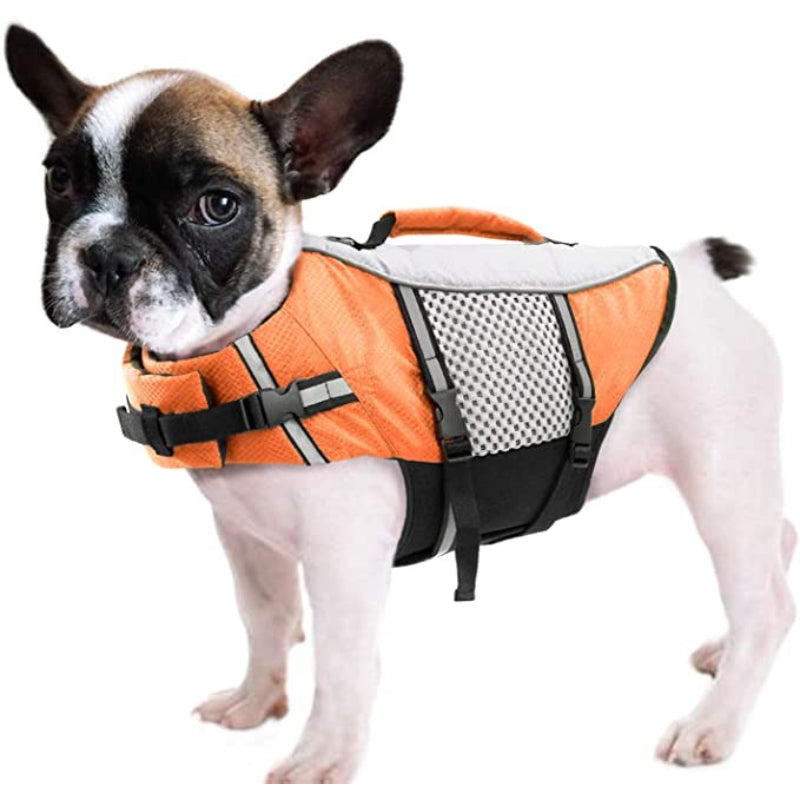 Dog Life Jacket – Lightweight, High-Visibility Swimming Vest with Lift Handle & Leash Ring (Blue, X-Small)