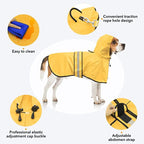 Waterproof Dog Raincoat for Small Breeds – Adjustable Hooded Jacket with Reflective Strip