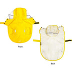 Waterproof Dog Raincoat for Small Dogs — Adjustable Reflective Rain Poncho with Hood (Yellow, X-Small)