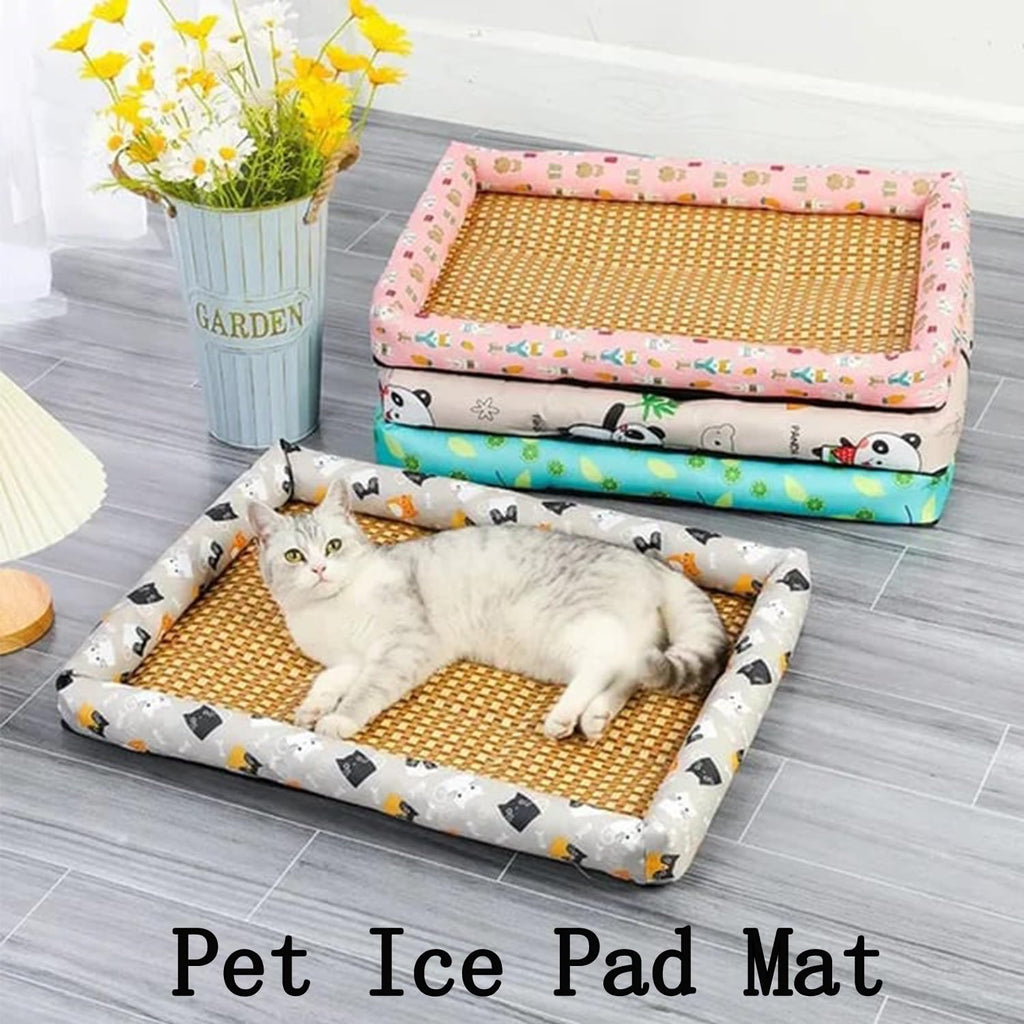 Breathable Rattan Cooling Pet Bed for Dogs – Keeps Pets Cool & Comfortable All Summer